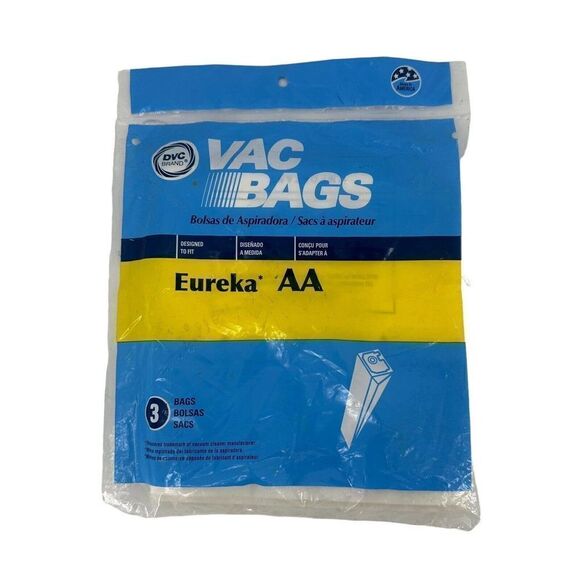 Eureka AA Vaccum Bags DVC Brand Vac Bags Three Count Replacement Bags USA Made - Picture 1 of 4